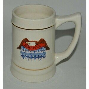 Vintage Air Force Reserve Beer Stein Mug Discover America's Pride Eagle USAF